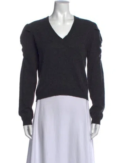 Pre-owned Frame Cashmere V-neck Sweater In Grey
