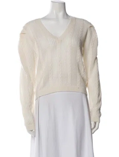 Pre-owned Frame Cashmere V-neck Sweater In Neutral