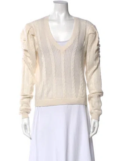 Pre-owned Frame Cashmere V-neck Sweater In Neutral