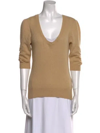 Pre-owned Frame Cashmere V-neck Sweater In Neutral