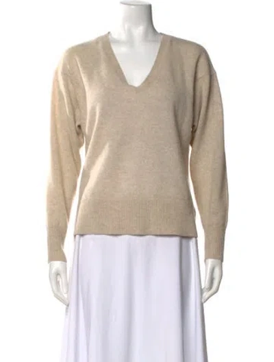 Pre-owned Frame Cashmere V-neck Sweater In Neutral