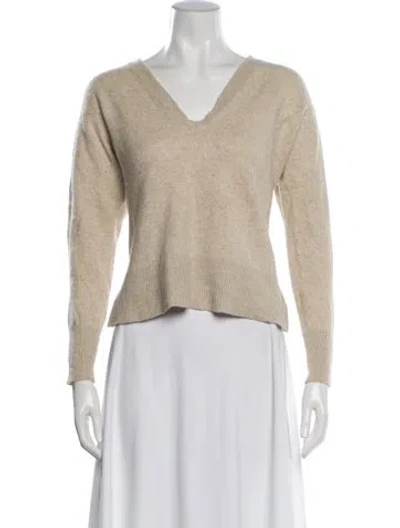 Pre-owned Frame Cashmere V-neck Sweater In Neutral