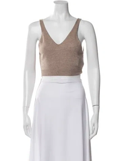 Pre-owned Frame Cashmere V-neck Sweater In Neutral