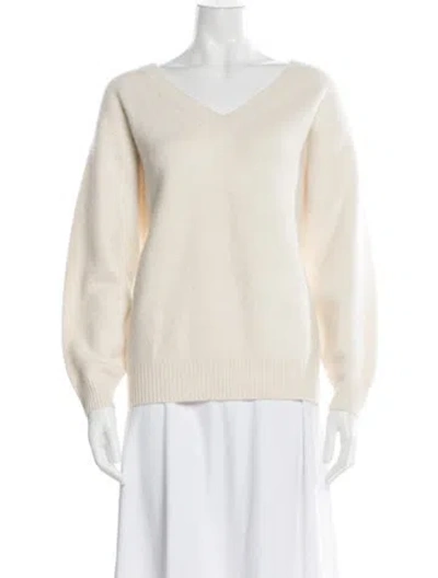 Pre-owned Frame Cashmere V-neck Sweater In Neutrals