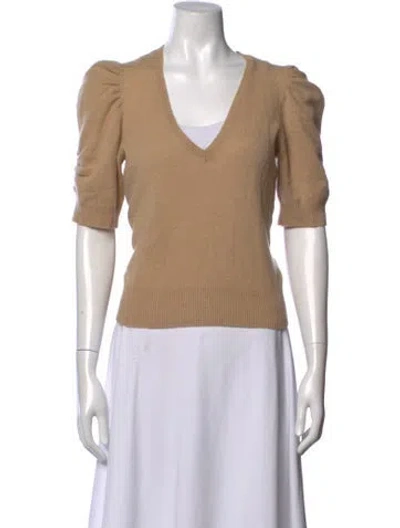 Pre-owned Frame Cashmere V-neck Sweater In Neutrals
