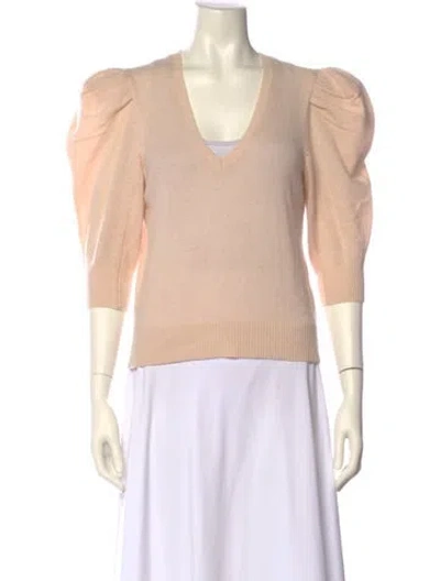 Pre-owned Frame Cashmere V-neck Sweater In Pink