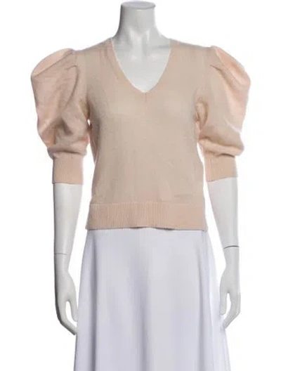Pre-owned Frame Cashmere V-neck Sweater In Pink
