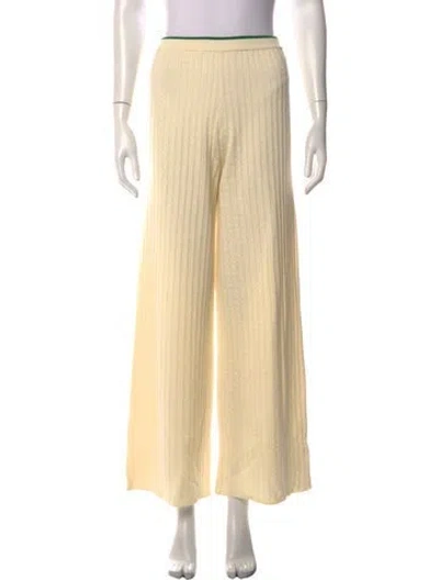 Pre-owned Frame Cashmere Wide Leg Pants W/ Tags In Yellow
