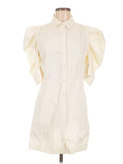 Pre-owned Frame Casual Dress In White