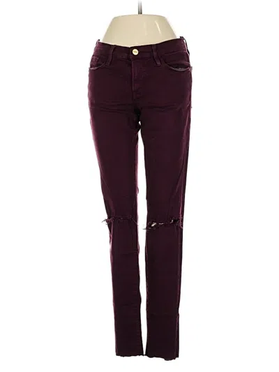 Pre-owned Frame Casual Pants In Burgundy