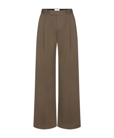 Frame Casual Pants With Belt Loops In Brown