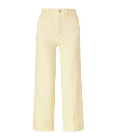 Frame Casual Trousers With Belt Loops In Yellow