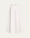Frame Ch X  The Denim Ball Skirt In White