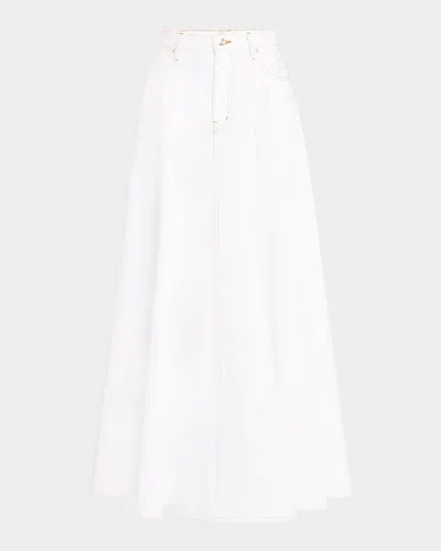 Frame Ch X  The Denim Ball Skirt In White