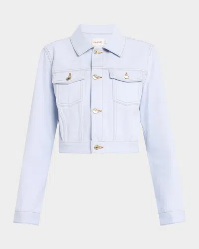 Frame Ch X  The Tailored Denim Jacket In Celeste
