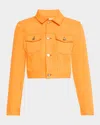 Frame X Carolina Herrera Tailored Denim Jacket In Marigold