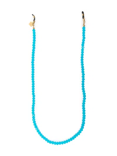 Frame Chain Crystal Amaze Sunglasses Chain In Blue