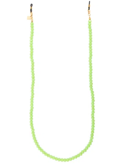 Frame Chain Crystal Amaze Sunglasses Chain In Green