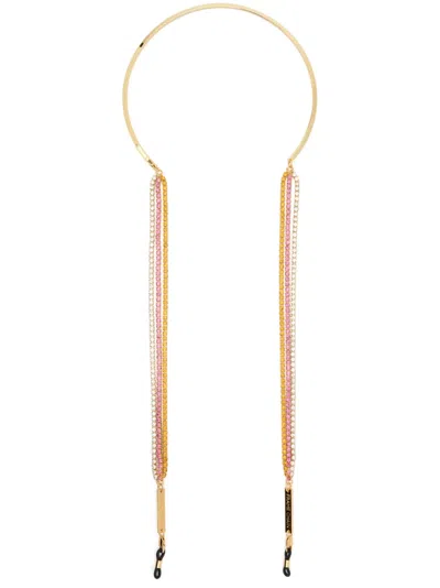 Frame Chain Halo Crystal-embellished Sunglasses Chain In Gold