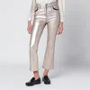 Frame Trousers With Back Pockets And Belt Loops In Silver