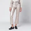 Frame Trousers With Back Pockets And Belt Loops In Neutral