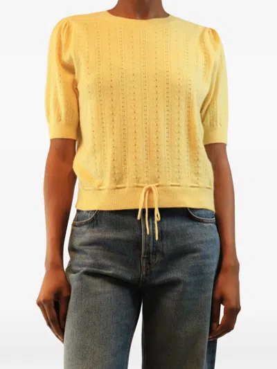 Pre-owned Frame Charm Cashmere Sweater In Yellow
