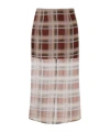 Frame Check Silk Midi Skirt In Multi