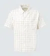 Frame Mens Vintage Check Cotton-blend Shirt Cream Multi Xl In White