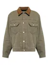 Frame Chest-pockets Collared Jacket In Green