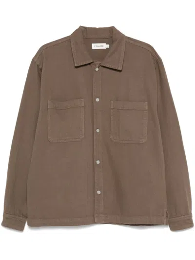 Frame Chest-pockets Shirt In Brown