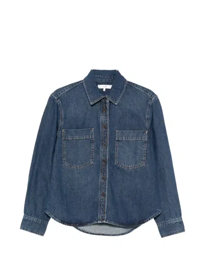 Frame Chest-pocket Shirt In Blue