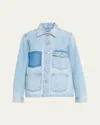 Frame Button-down Denim Jacket In Vesper