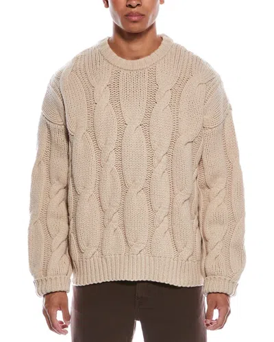 FRAME CHUNKY CABLE WOOL CREWNECK SWEATER