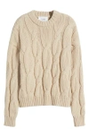Frame Chunky Cable Wool Sweater In Natural