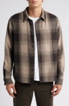 Frame Men's Chunky Plaid Overshirt In Brown Plaid