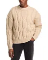 Frame Chunky Cable Wool Sweater In Natural