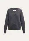 Frame Chunky Wool-cashmere Sweater In Charcoal Heather