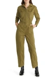 FRAME FRAME CINCHED WAIST COTTON TWILL JUMPSUIT