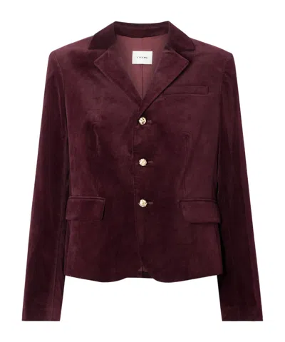 Frame City Suit Jacket In Burgundy