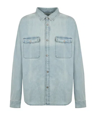 Frame Classic Denim Shirt In Blue
