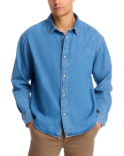 Frame Classic Long Sleeve Denim Shirt In Blue