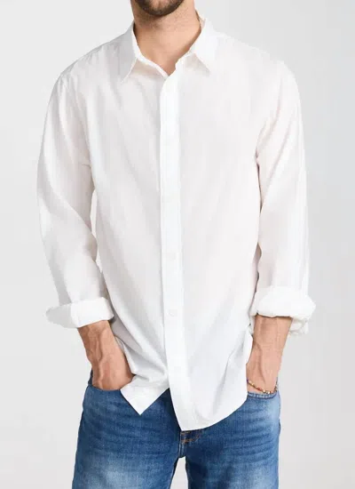 Frame Classic Poplin Shirt In Blanc In White