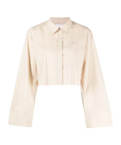 Frame Classic-collar Long-sleeve Shirt In Neutral
