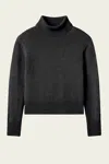 Frame Clean Turtleneck Sweater In Charcoal Heather