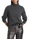 Frame Clean Turtleneck Sweater In Charcoal Heather In Gray