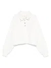 Frame Womens Cream Coach High-neck Cotton-jersey Sweatshirt