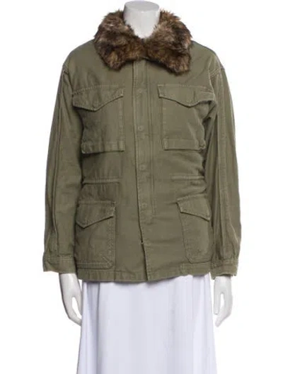 Pre-owned Frame Coat In Green