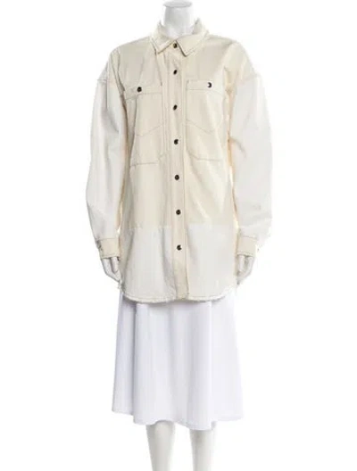 Pre-owned Frame Coat In Neutral