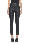 Frame Coated Leggings In Noir Coated