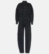 Frame Womens Portia The Cocoon Belted Organic Cotton-denim Jumpsuit In Navy